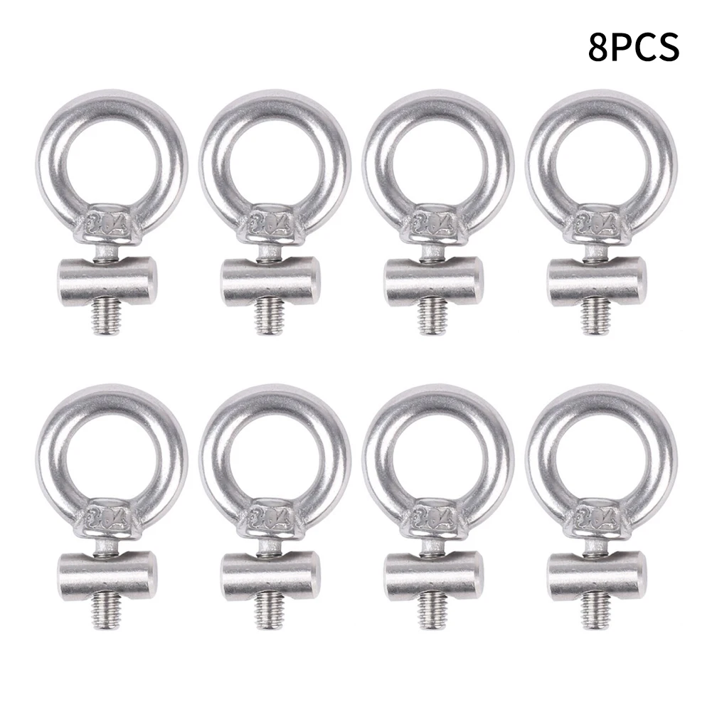 

2/4/6/8PCS Awning Rail Stoppers Stops Motorhome Campervan Caravan Silver Stainless Steel M4 X 12mm X 6mm Diameter Camper Parts