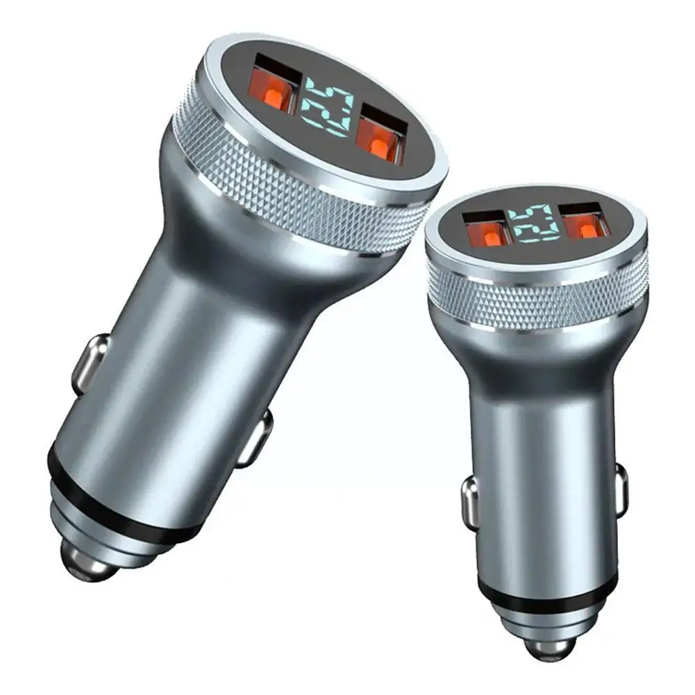 

36W Car Charger Cigarette Lighter Power Socket PD Usb Led QC3.0 Metal 12-24V Display Voltage Charger Fast PD Charging Car R0A3