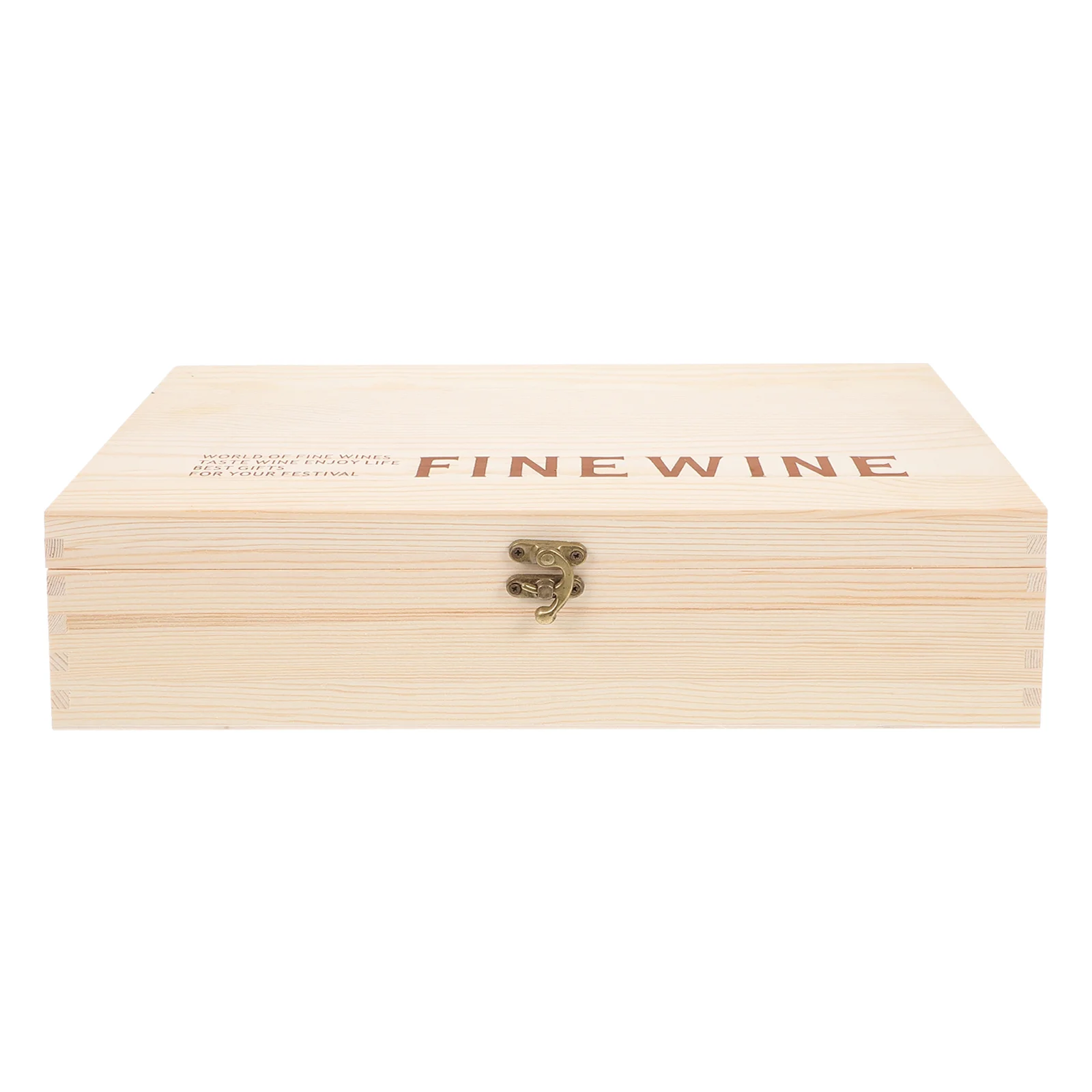 

Box Wood Carrier Wooden Gift Champagne Bottle Case Decorative Containerhandle Wrappinglid Double Packing Holder