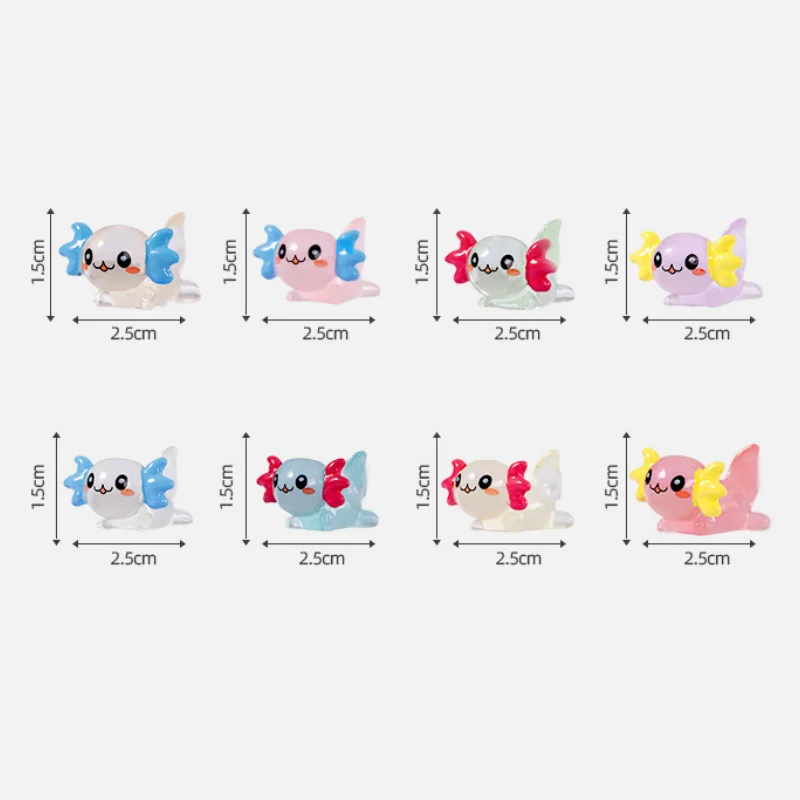 Светящиеся миниатюры амбистомы Мексиканской KINGONEDOM из смолы