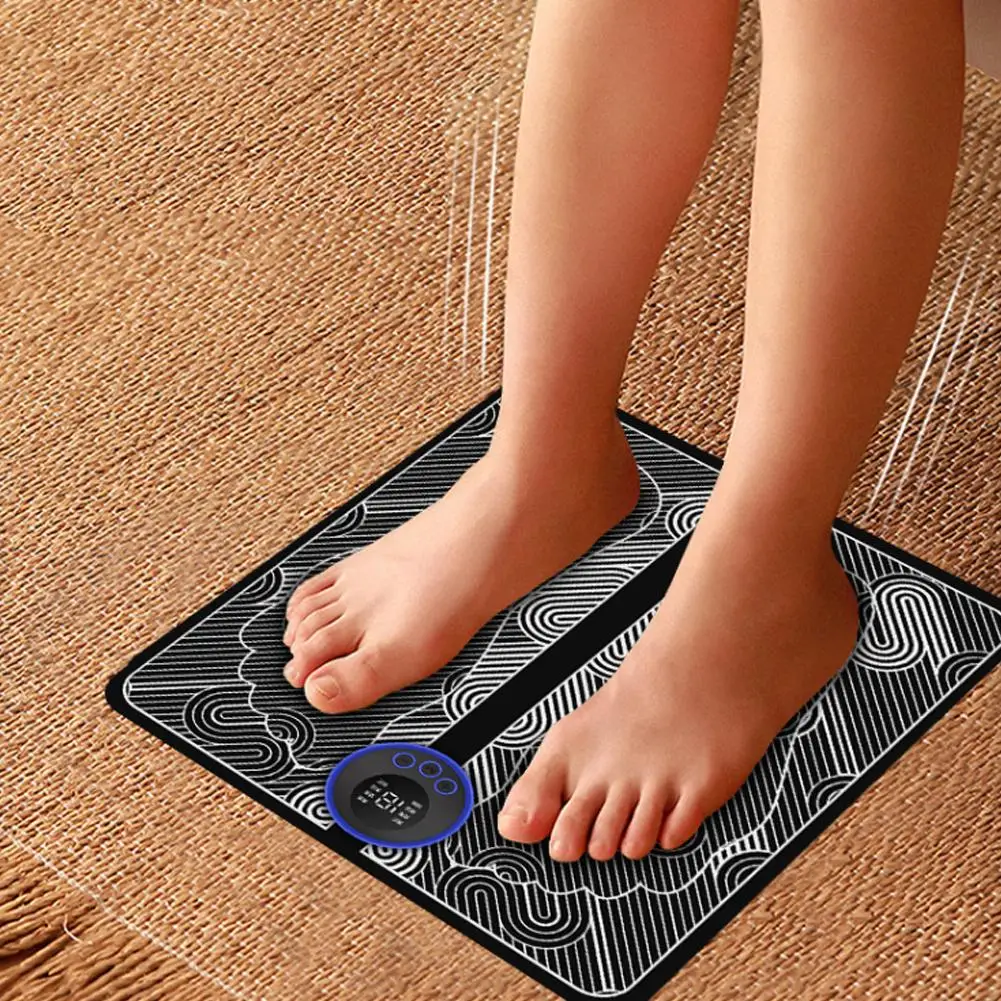 

EMS Pulse Electric Foot Massager Foot Therapy Machine Muscle Mat Pad Acupuncture Pad Foot Foot Intelligent Stimulation Mass X3Q0