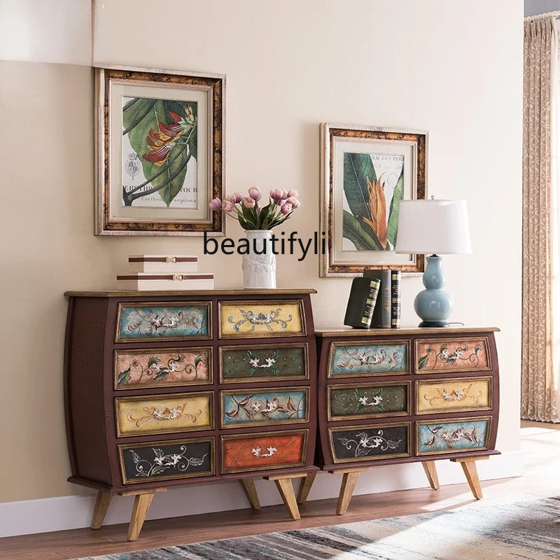 

Комод с выдвижными ящиками из массива дерева в стиле ретро