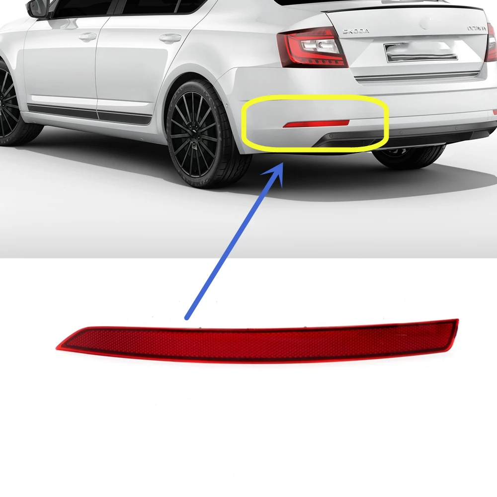 

Для Skoda Octavia седан A8 2018 2019 2020 2021, задний задний бампер, угловой отражатель, декоративная лампа ложного света