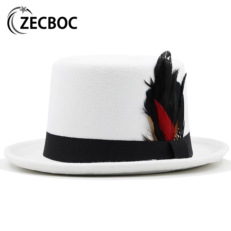 100% Wool Felt Black Top Hat Cylinder 
