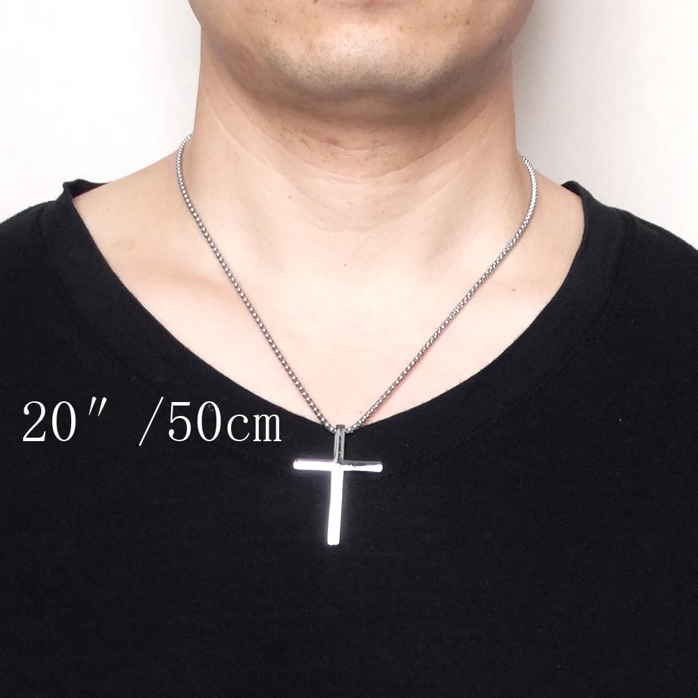 Cross Pendant High Polished Stainless Steel Necklace for Men Fashion Jewelry Factory Price Dropshipping |