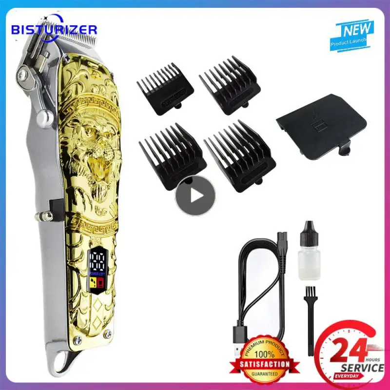 

Electric Hair Clipper New Golden Men Electric Hair Clipper Hair Trimmer Professional Hair Salon 5W High Power Oil Head Scissors