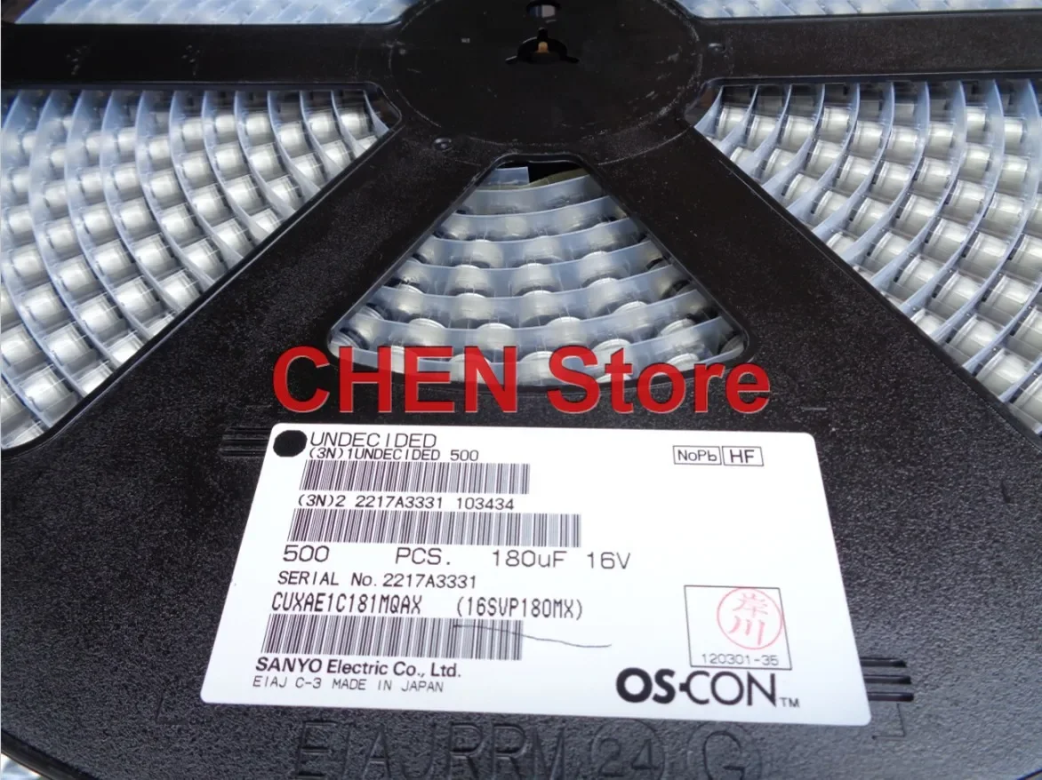 Фото Бесплатная доставка 20 шт./50 шт SANYO OS-CON SVP 16V180UF 10X8MM SMD полимерный твердотельный электролитический конденсатор 180 мкФ 16 В 16SVP180MX №2
