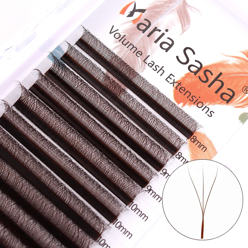 Ful Lashes Extension Naturally Soft Real Black Mink Premade Volume Fans