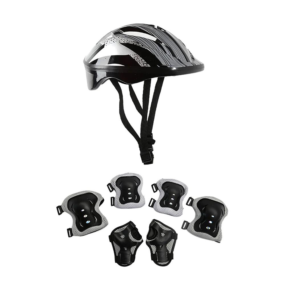 Детский шлем с комплектом спортивной одежды наколенники налокотники защита для