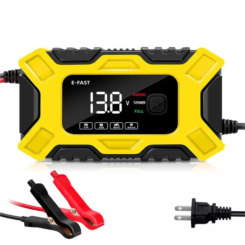 

Battery Charger Marine Battery Charger Automotive Portable 12V Automatic Battery Charger Battery Maintainer For Motorcycle Lawn