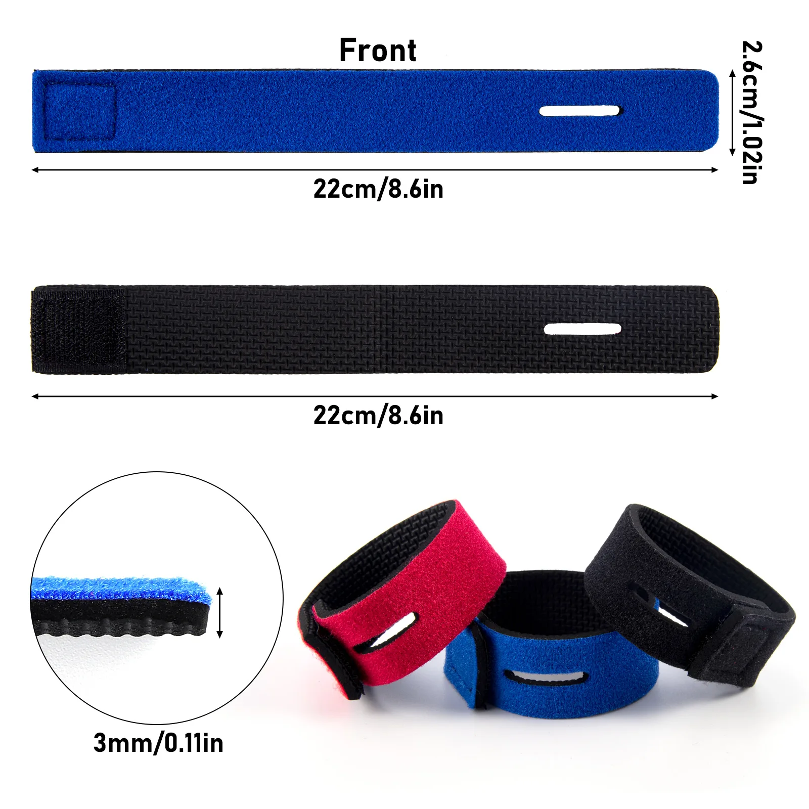 12 шт. держатель для удочки эластичные ремни регулируемый неопреновый галстук