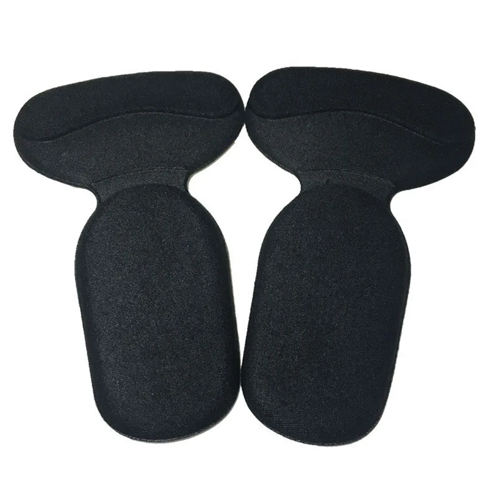 T-Shape Insoles High Heel Shoes Pad Super Soft Insole Non Slip Sponge Cushion Foot Heel Protector Sticky Paste Black Insoles