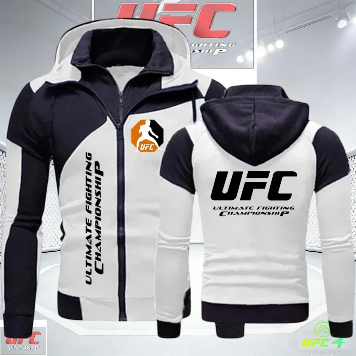 Фото Мужская и женская спортивная одежда UFC Fighting Spring and Autumn UFC Racing Nova Sudader 2026, куртки на молнии. Доступно в мульти №1