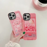 cute cartoon pink bear rabbit phone cases for iphone 13 12 11 pro max xr xs max x 78plus lady girl shockproof soft cover gift