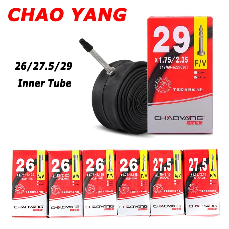 

CHAOYANG MTB Bicycle Tube 26 27.5 29 inch 1.75-2.1/2.35 FV 33mm 48mm Mountain Bike Inner Tire