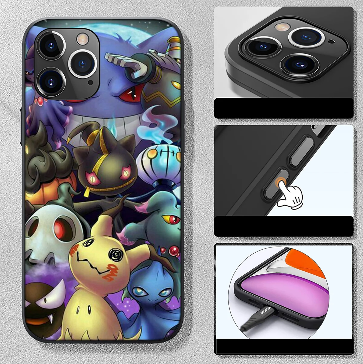 F-132 P-Pokemons GO Gengar P-Pikachus чехол для Samsung Galaxy A01 A02 A03 A03S A10 A10S A20S A30 A30S A50 A50S A70 M30 M30S M02
