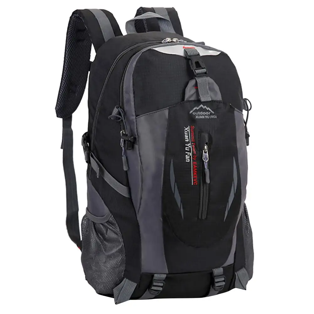 

Casual Climbing Backpack Nylon Bags for Hiking Fitness Camping (Black)