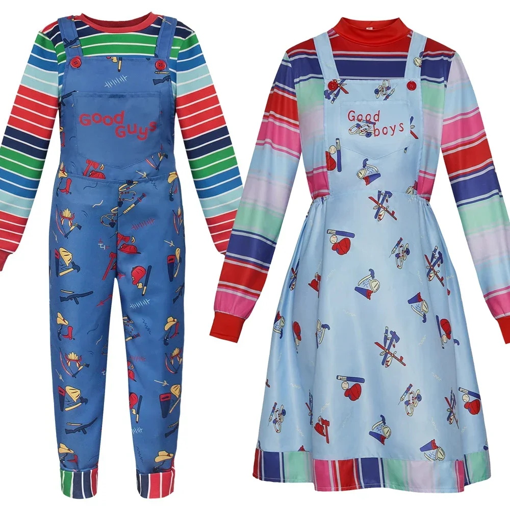 Костюм Чаки для косплея из фильма платье унисекс взрослых топ комбинезон брюки