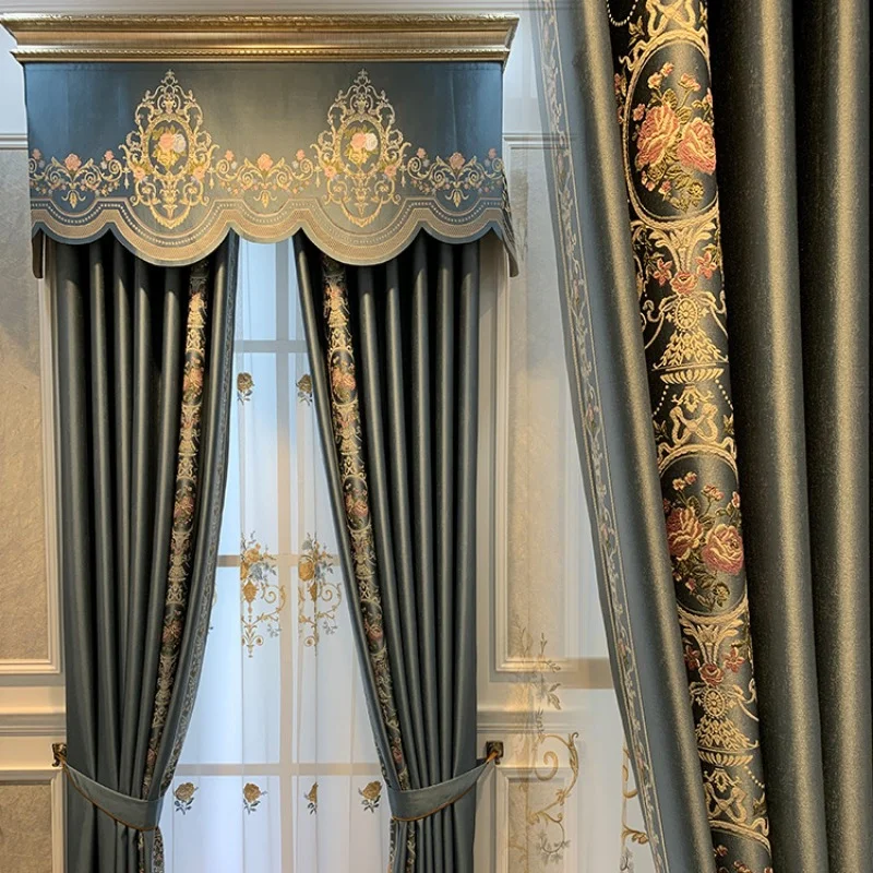 

Jacquard Luxury Curtains for Living Room Dining Bedroom Modern Simple High-precision Color Seamless Stitching Heigh Shading