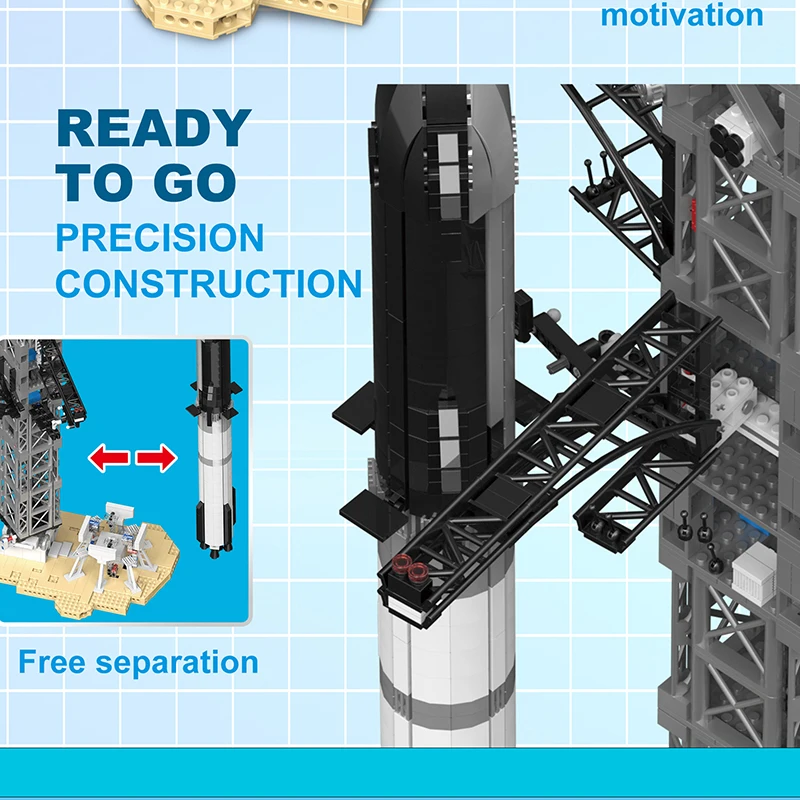1763 шт. детские строительные блоки игрушки для США Space X новый тип возврата модель