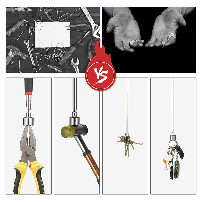 4 шт. Телескопический магнит 20 фунтов 3 фута