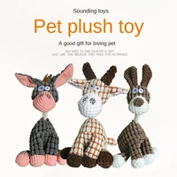 dog toys cute cartoon donkey sound bite resistant plush toys pet toys series cotton rope pet toys