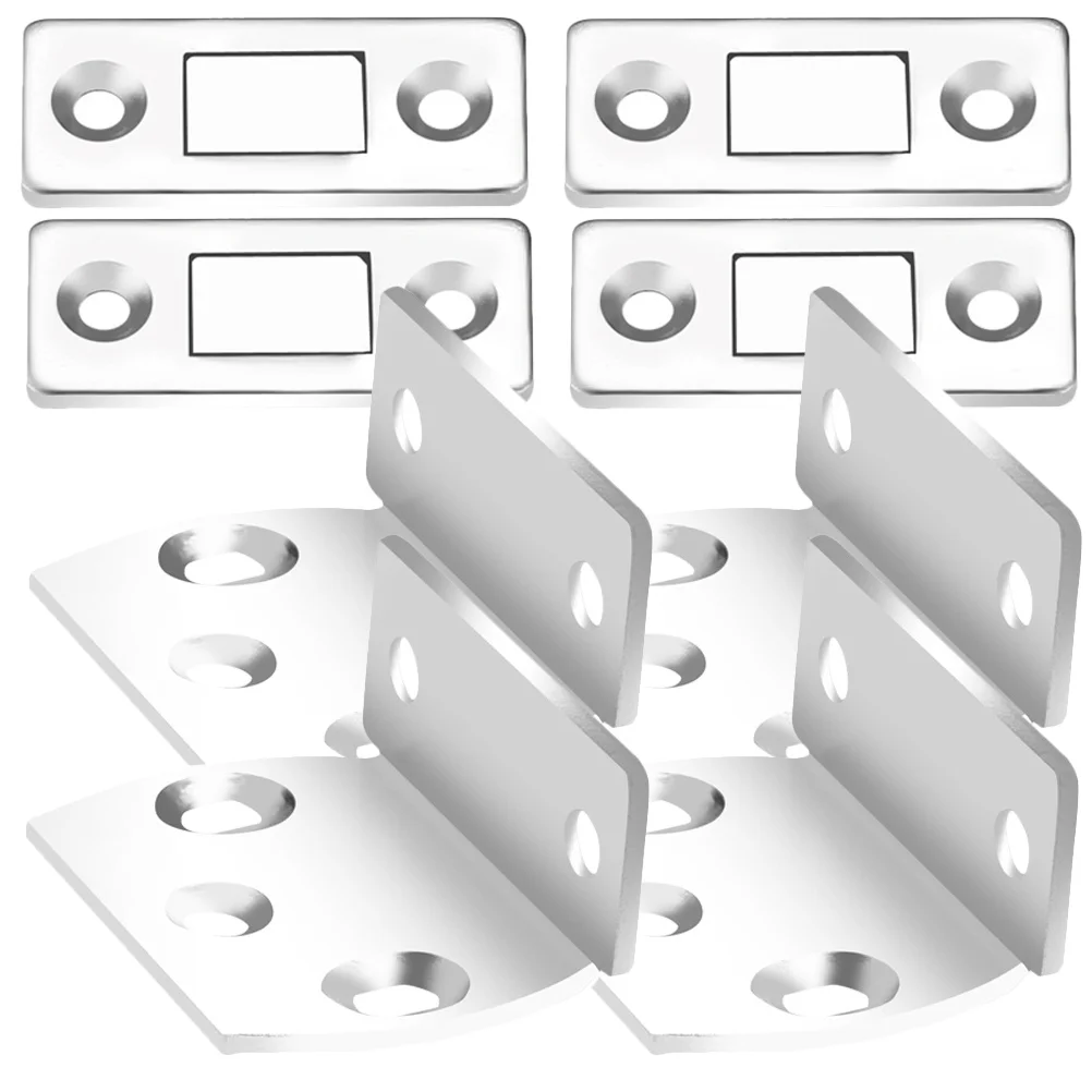 

4 Sets Magnetic Cabinet Catch Punch Free Cabinet Door Magnetic Catch Cabinet Door Magnets
