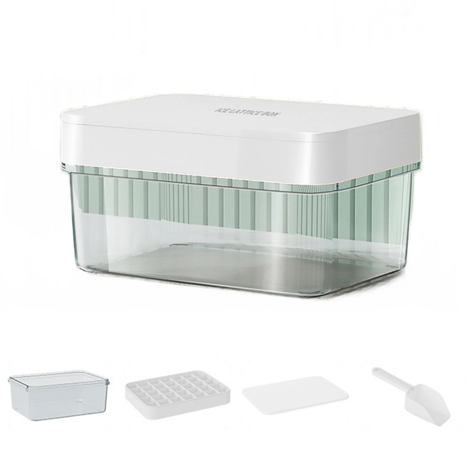 

Large Capacity Ice Tray Stencil with Lid Ice Storage Box Template Household Maker Kitchen Supplies Cream Tool High Quality