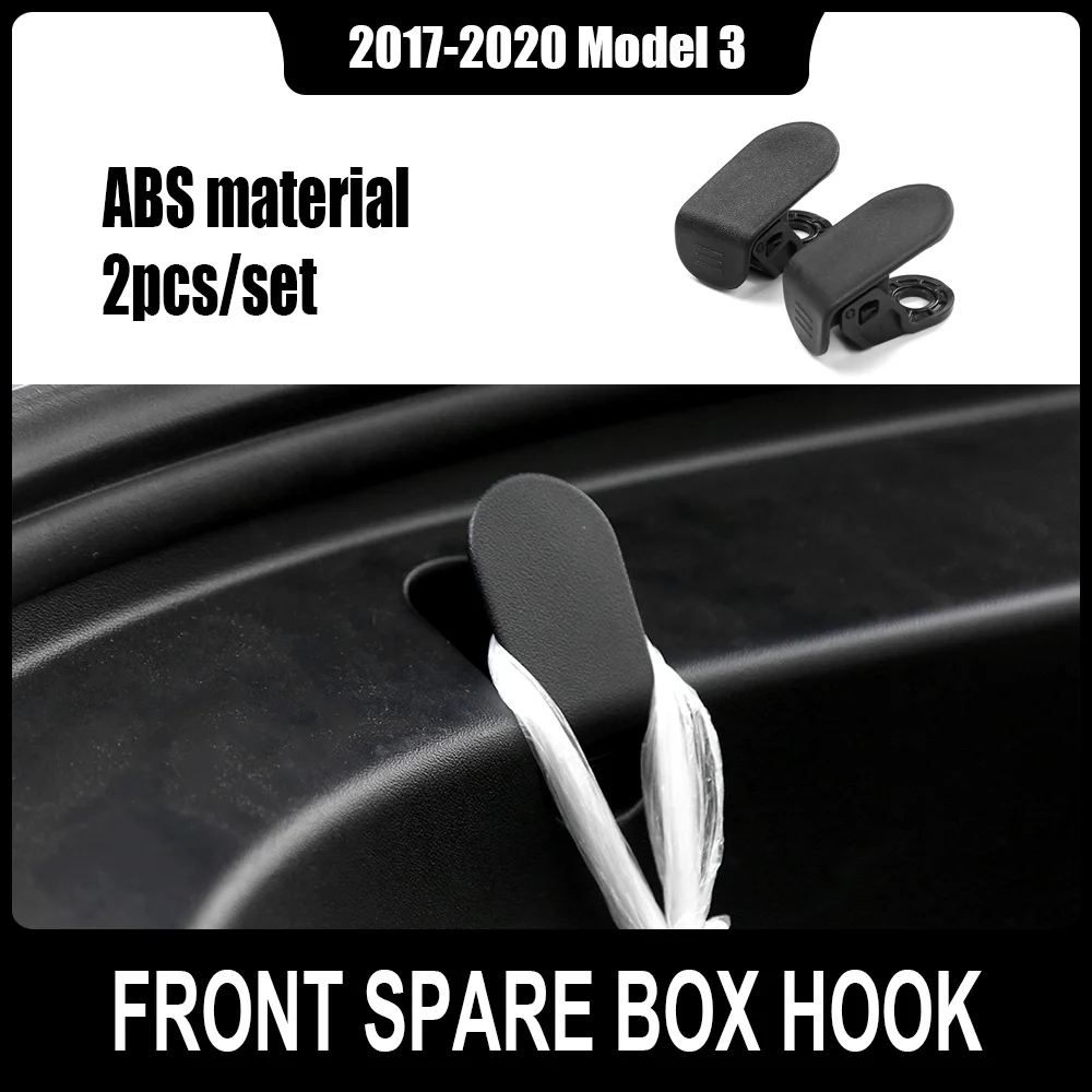 

Передняя деталь автомобиля для Tesla Model 3, аксессуары для интерьера, функциональный передний запасной крючок для Tesla Model Three 2017-2020