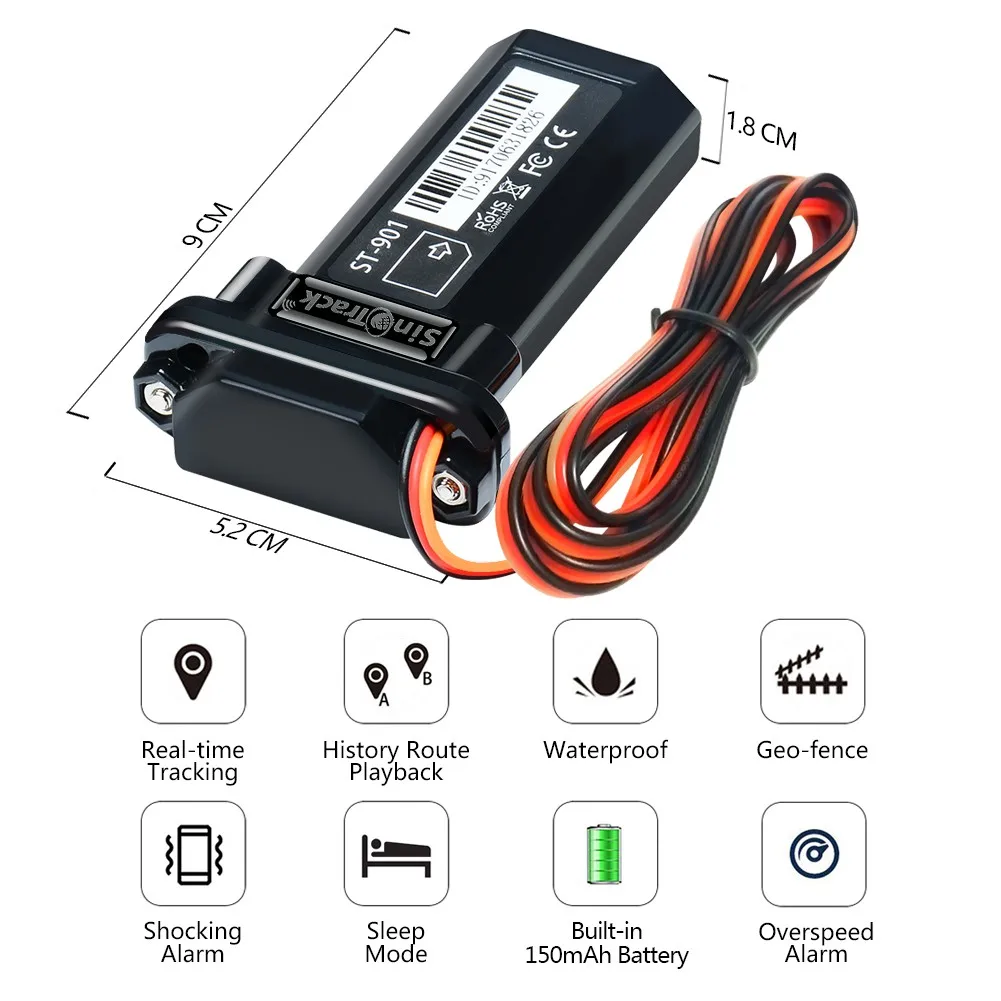 Водонепроницаемый GPS-трекер SinoTrack Mini оригинальный для автомобиля мотоцикла в
