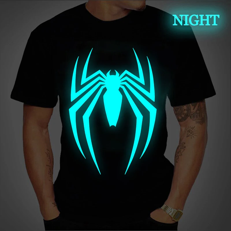 

Brand T-shirts Oversized T Shirt Graphic Tees Men Streetwear Novelty T Shirts Black Luminous T Shirt for Men Camisetas Hombre