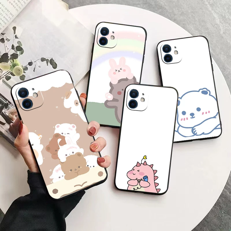 

Cute cartoon pattern phone Case For IPhone 13 12 11 Pro Max Mini SE XR X XS Max 8Plus 7plus 6 soft6S New Shell phone Case