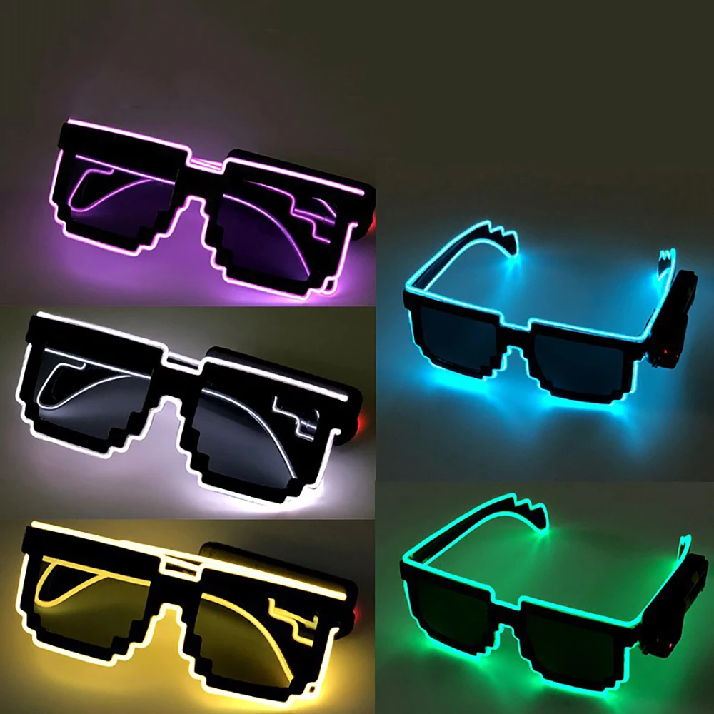 Cool Glowing Glasses Mosaic Sunglasses Night Glow Bars Bouncing Bars Birthday Parties Atmosphere Photography Creative Props