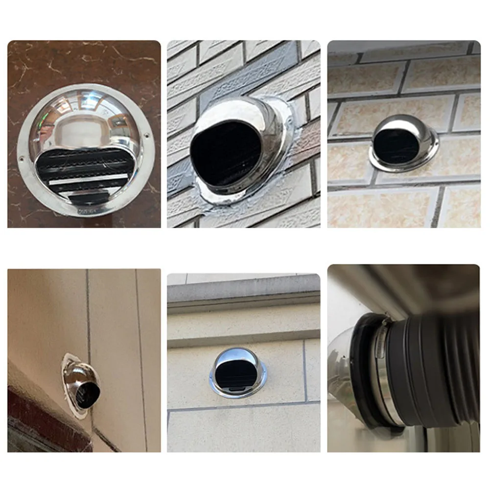 

Stainless Steel Exterior Wall Air Outlet Vent Cover for Heating and Cooling Systems Effective Pest Control Included