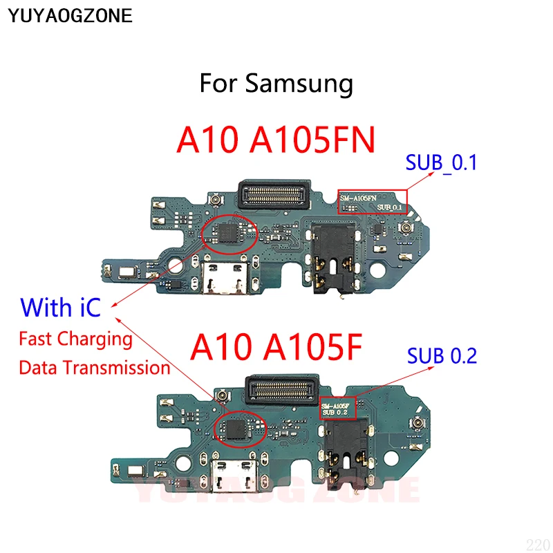 

Оригинальный USB-разъем для док-станции, штекер, гибкий кабель для Samsung Galaxy A10 A105F A105FN, модуль зарядной платы