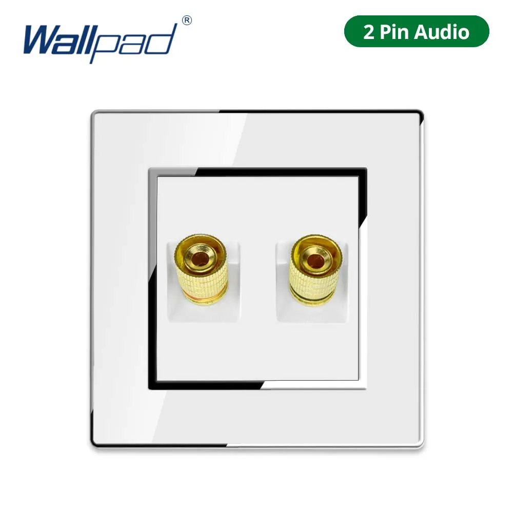 

Wallpad 1 2 3 4 группы 2-полосный сброс 3-полосный промежуточный настенный переключатель с USB-аудио белая акриловая панель с серебряной рамкой