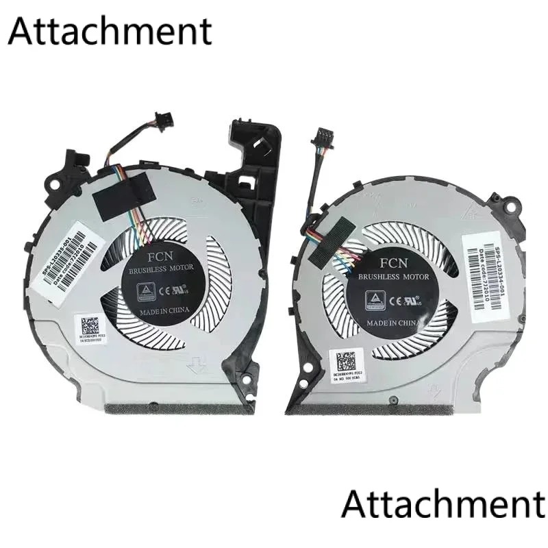 Вентилятор охлаждения процессора и графического ноутбука для HP Pavilion 15-CX CX0049NR CX0071