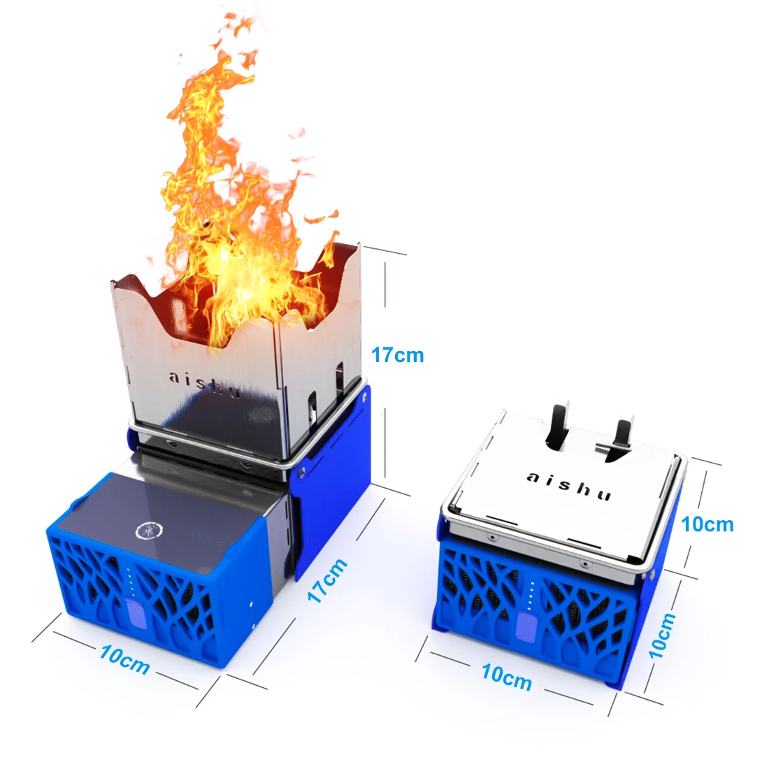 

Portable Camping Stove Folding Stainless Outdoor Wood Cooking Stoves Folding Burner Camping Gadgets Wind Protection Equipment