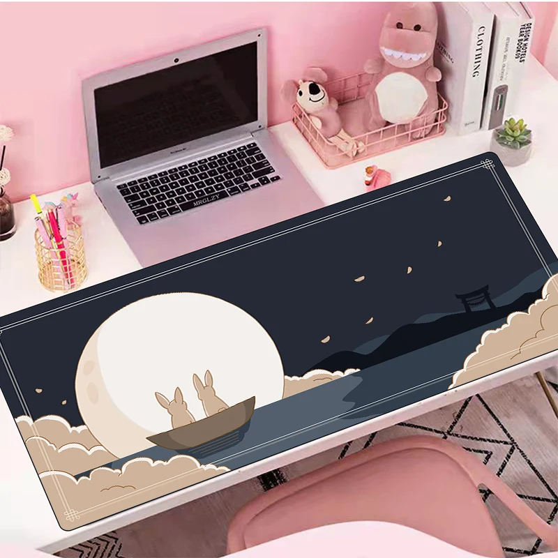 

kitty Rabbit Dog Original Art Design Mouse Pad Multi-Size MouseMat Game Components Gamer Computer Keyboard Pink Kawaii Desk Pad