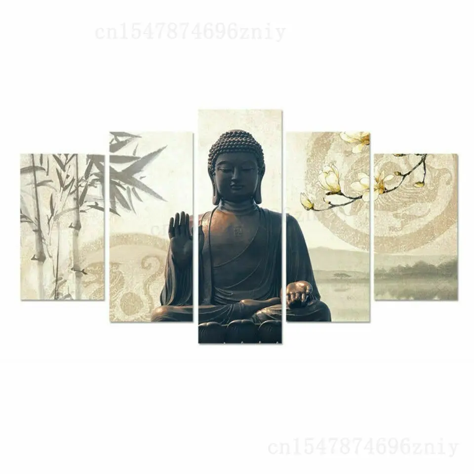 

5 шт., Настенная картина с Буддой, 5 предметов