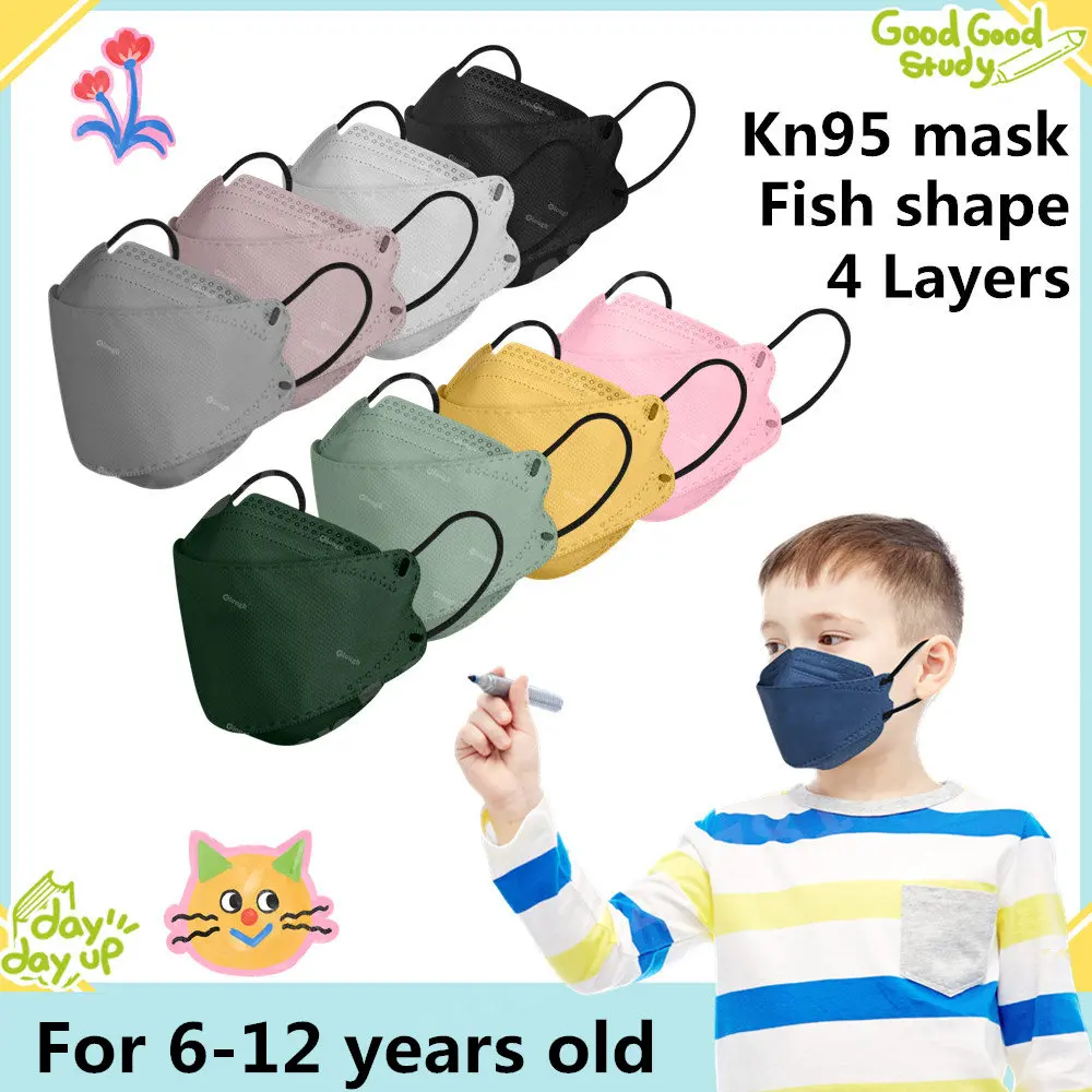 

Children FFP2 Masks Morandi For 6-12 years old Korean Homologada Mascarillas FPP2 Niños 4 Layers Black Mask KN95 FFP2mask Kids