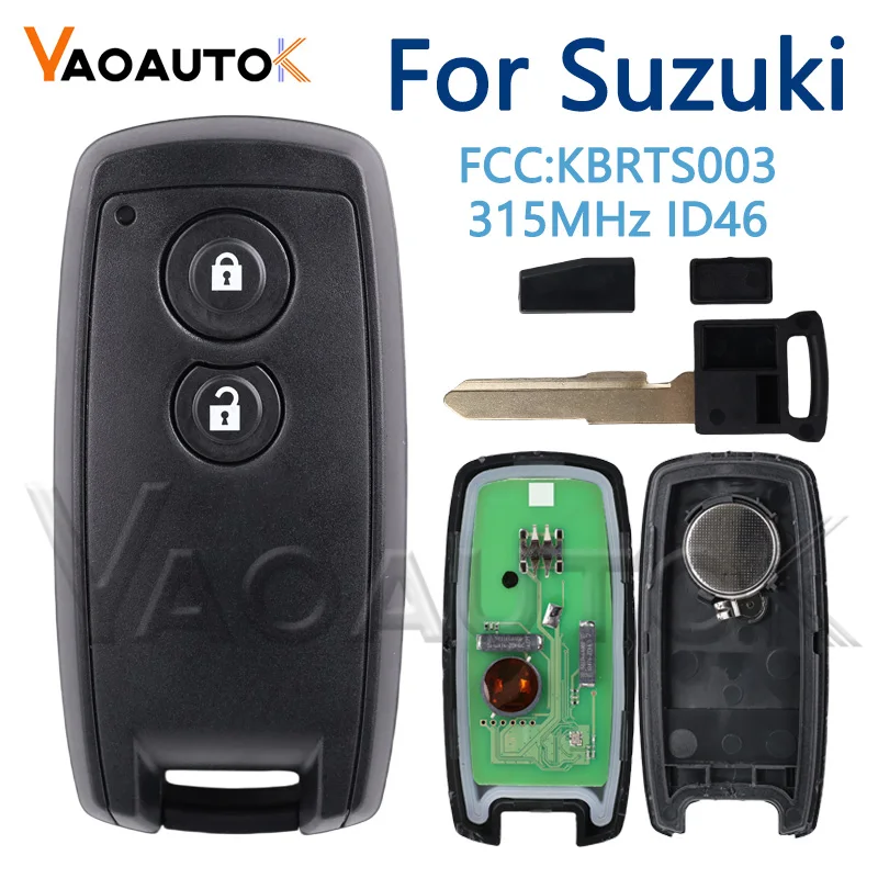 

Автоматический умный дистанционный брелок для Suzuki Swift SX4 Grand Vitara 315 МГц ID46 чип HU133 лезвие KBRTS003 CMIT ID: 2005DJ0233 2 кнопки