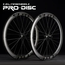 ELITEWHEELS Road Disc Carbon Wheelset Low Resistance Hub 38 45 50 60 82mm 700c Gravel Bicycle Wheels Tubular Clincher Tubeless