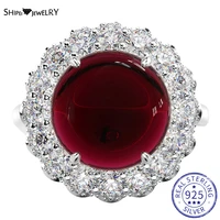 shipei 13ct vintage sapphire rings for women real 925 sterling silver pink white sapphire ring wedding engagement ring wholesale