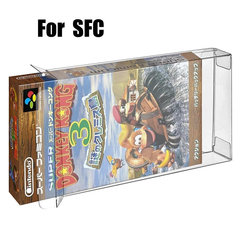 Фото 10 шт. для SFC японский блистерный чехол SNES коробка для хранения игровых карт пылезащитная защитная коробка для картриджей Super Famicom №1