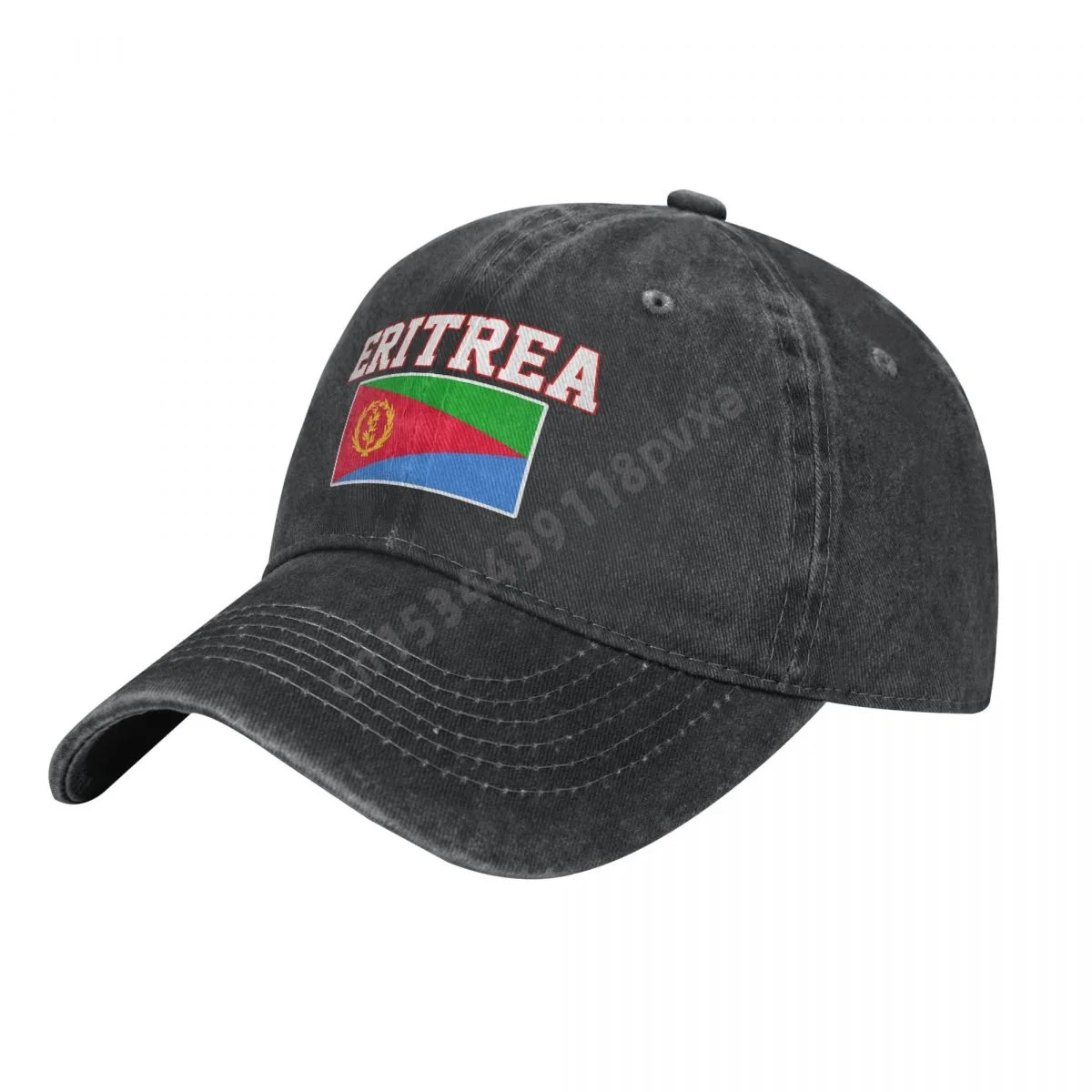 

Unisex Adult Eritrea Flag Eritrean Charcoal Washed Denim Baseball Cap Men Classic Vintage Cotton Dad Trucker Hat