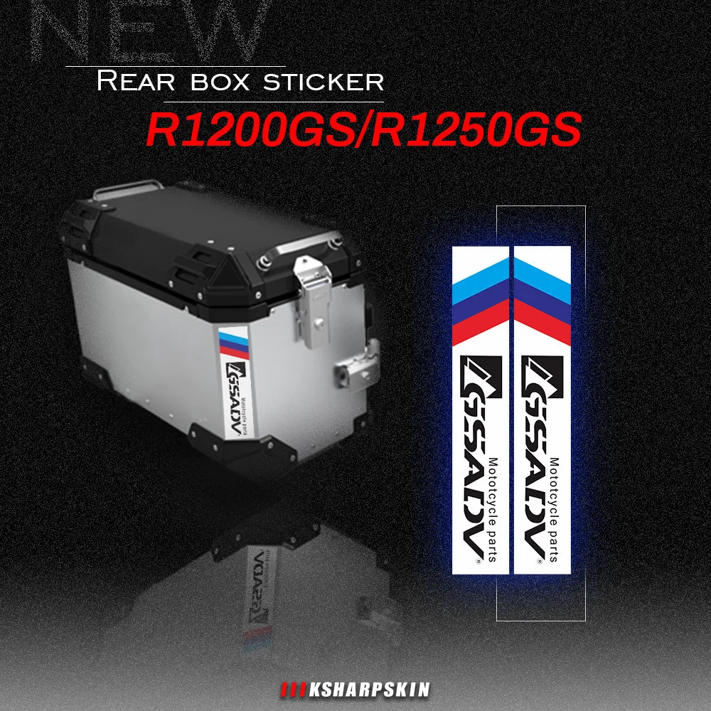

Reflective waterproof motorcycle aluminum box corner sticker For BMW R1200GS lcr1250gs f800gs f850gs adv