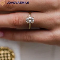 jovovasmile 14k yellow gold moissanite wedding rings 1 8 carat 8x6 5mm elongated old mine cushion cut 18k accessories for women