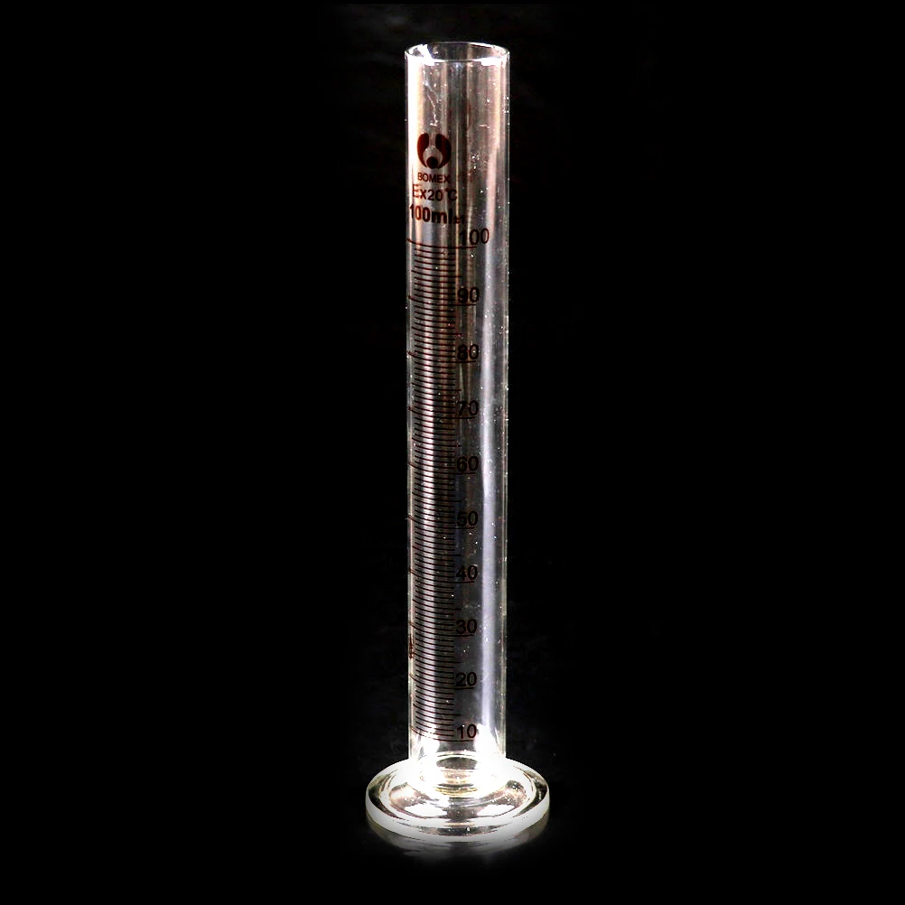 

1PC Professional Thick Glass Graduated Measuring Cylinder 100 ML Single Metric Scale Chemistry Lab Spout Measure