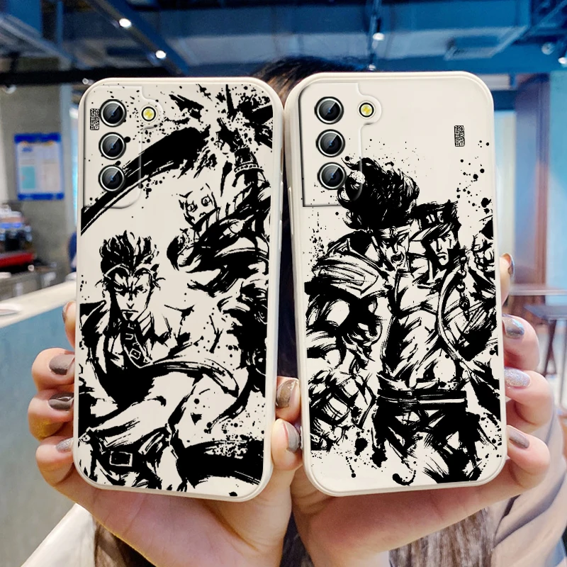 

Anime JoJo's Bizarre Adventure Phone Case For Samsung Galaxy S23 S22 S21 S20 Pro FE S10 Note 20 Plus Ultra Liquid Rope Cover